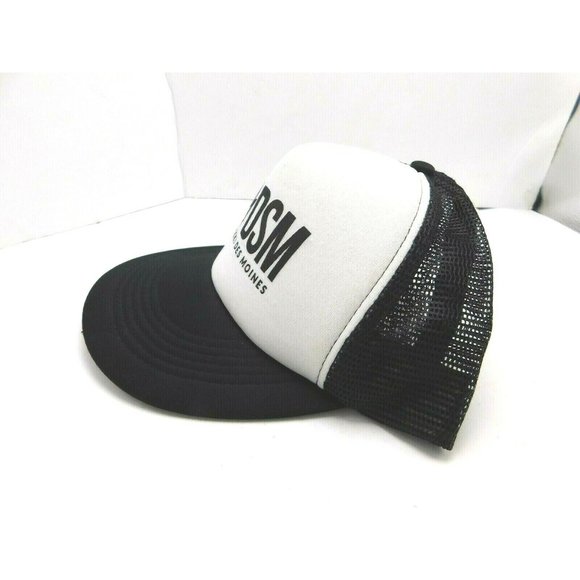 "Girls Rock Des Moines" Womens Iowa Hat Cap Snapback Black White HitWear Brand - Picture 3 of 9
